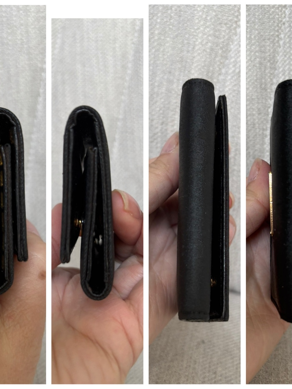 PRADA Logo Black Nylon and Saffiano Leather Key Wallet - Picture 8 of 11